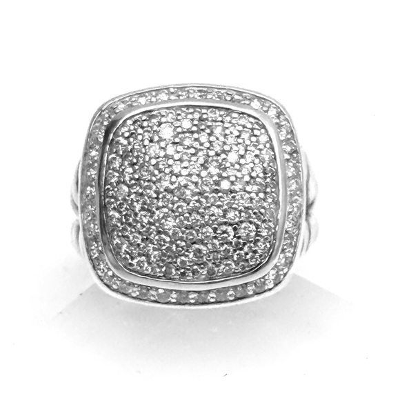David Yurman Albion 14mm Pave Diamond Ring - Picture 2 of 7